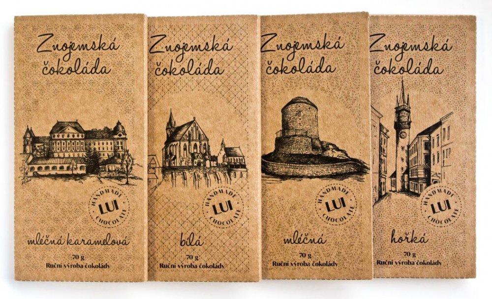 Kolekce tabulkových čokolád - ruční výroba LUI Znojmo